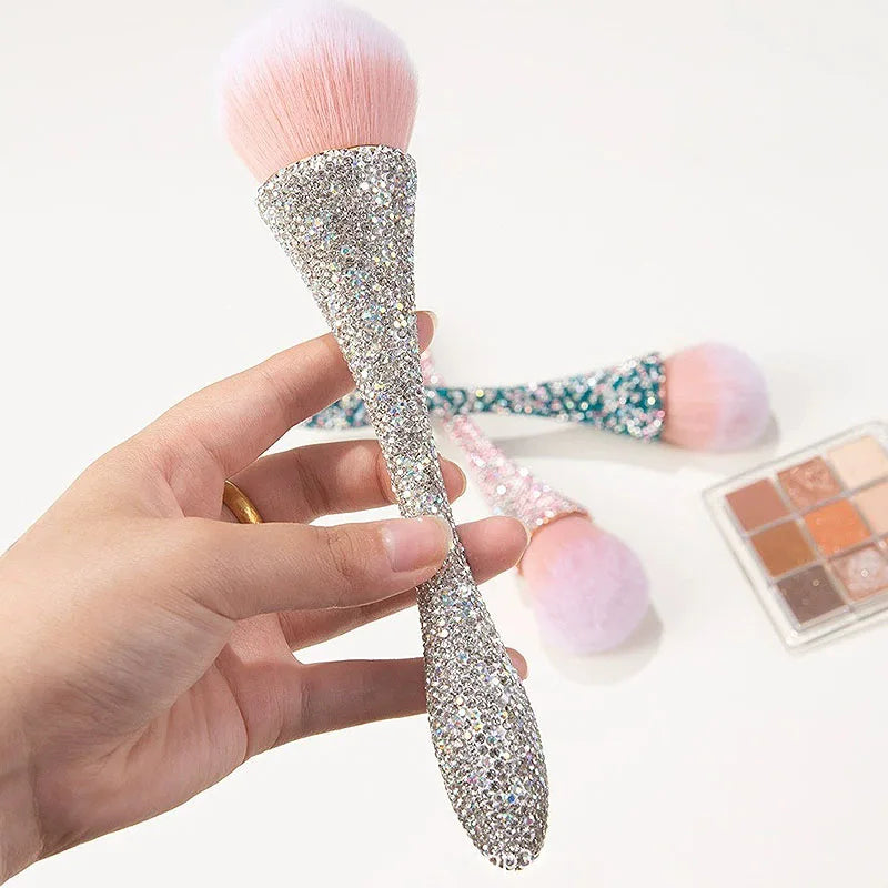 New Nail Dust Brush Powder Nail Brush Luxurious Glitter Handle Nail Brush Cleaner Manicure Accessoires Tools XJS15